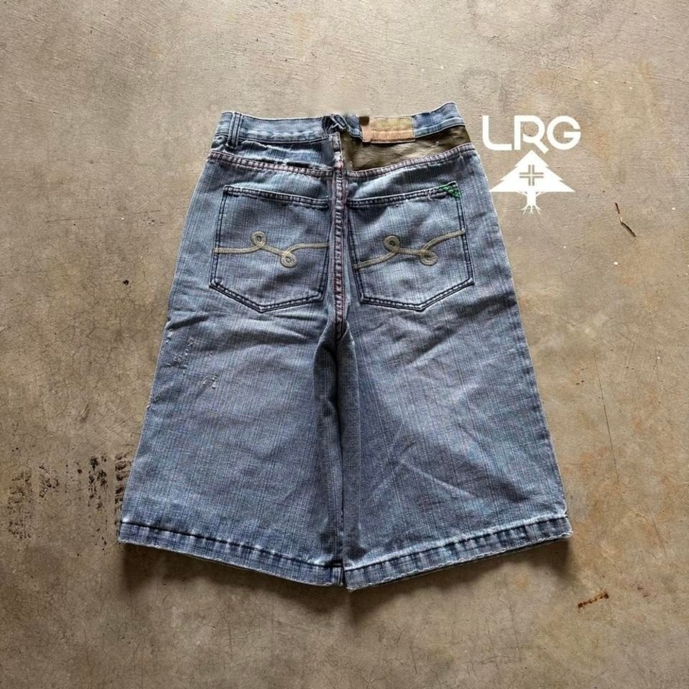 Baggy LRG Jorts Denim Jean Long Shorts Southpole Styl VTG Y2K  - 38